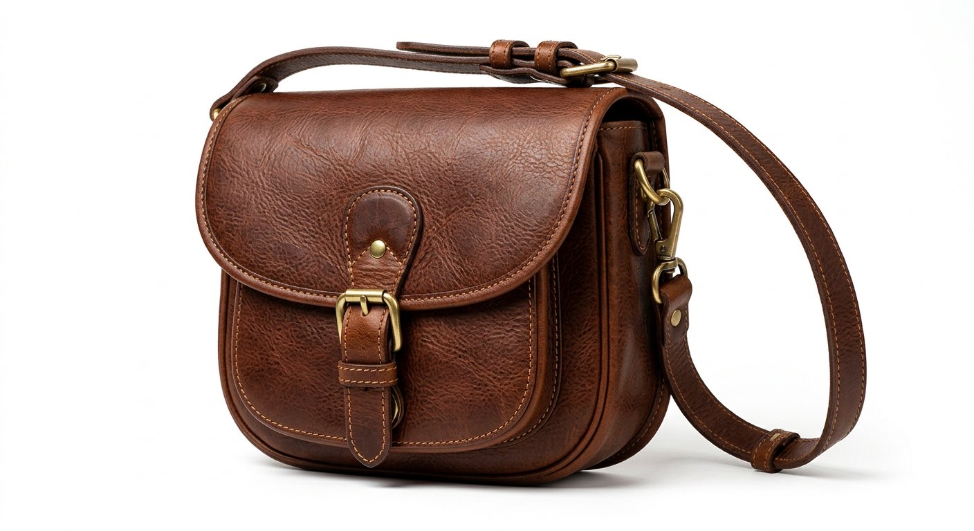 Premium leather crossbody bag